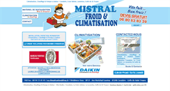 Desktop Screenshot of mistral-froid-climatisation.com